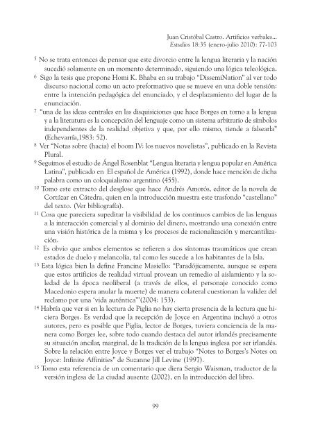ARTIFICIOS VERBALES - Estudios â Revista de Investigaciones ...