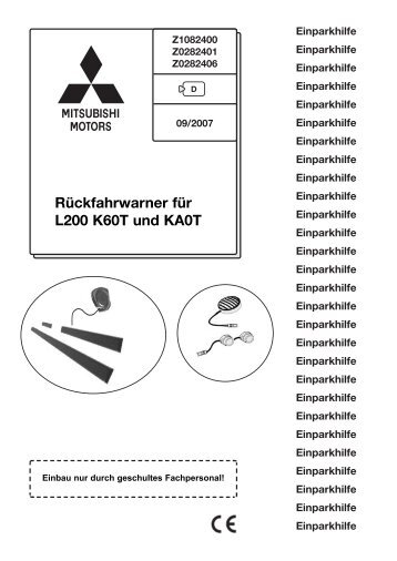 RÃ¼ckfahrwarner fÃ¼r L200 K60T und KA0T