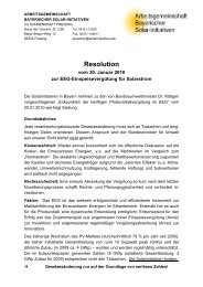 Resolution - Arbeitsgemeinschaft Bayerischer Solarinitiativen ABSI
