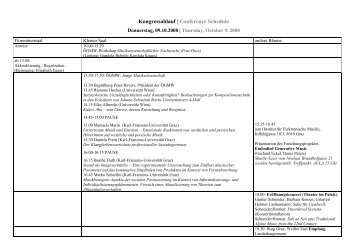 conference programme - Musiktheorie / Musikanalyse ...