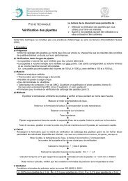 VÃ©rification des pipettes - CSCQ