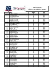 Physiofest'2011 National Level Students' Summit