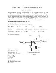 SAW BASED TRANSMITTER DESIGN NOTES