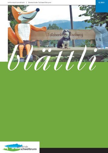 Infoblatt September - Gemeinde Schwellbrunn