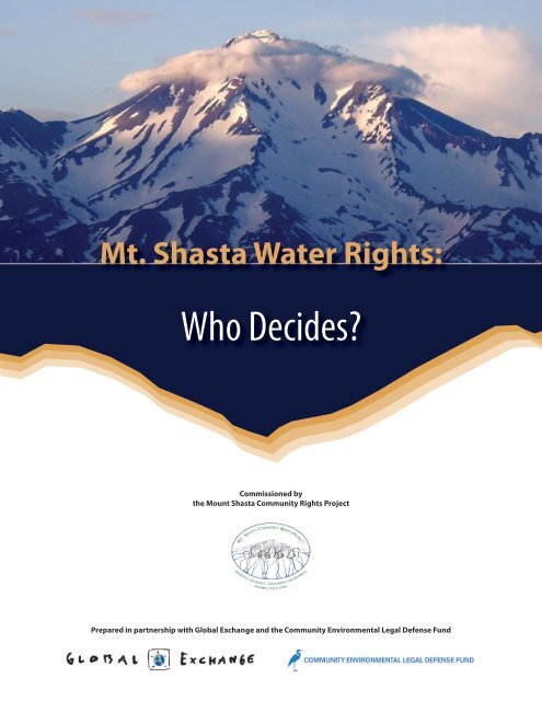 Mt Shasta Water Rights: WHO DECIDES? - The Community ...