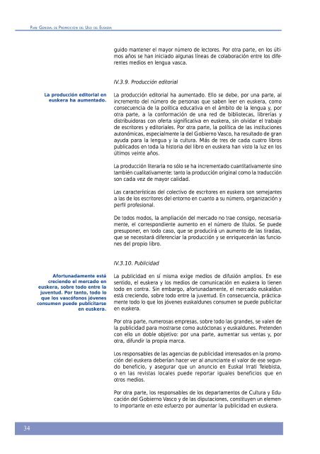 Plan General de Promoción del Uso del Euskera - Euskara