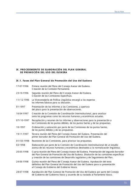 Plan General de Promoción del Uso del Euskera - Euskara