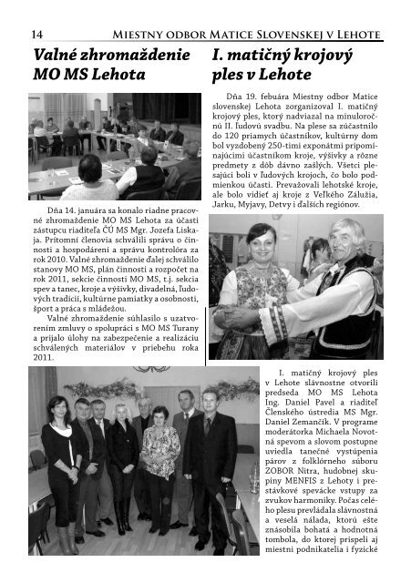 ÄÃ­slo 1/2011 - Obec Lehota
