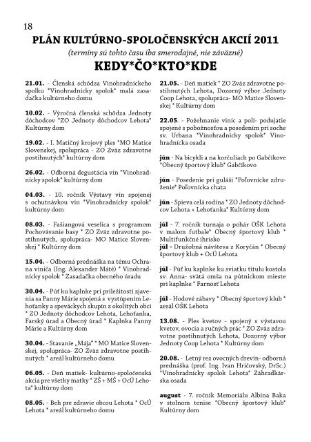 ÄÃ­slo 1/2011 - Obec Lehota