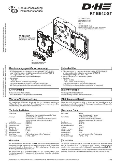 99.820.02__RT BE42-ST.cdr - D+H Mechatronic