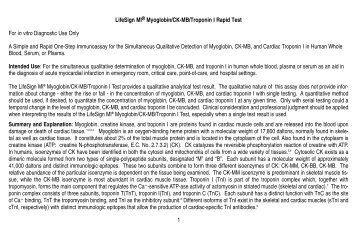 LifeSign MIÂ® Myoglobin/CK-MB/Troponin I Rapid Test ... - Drug Test