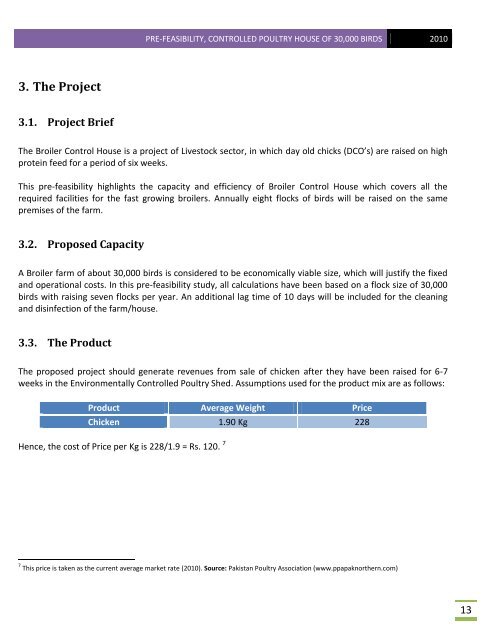 2. Pre-Feasibility Study for Environmentally Controlled Poultry House