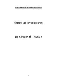 Å kolskÃ½ vzdelÃ¡vacÃ­ program pre 1. stupeÅ ZÅ  â ISCED 1