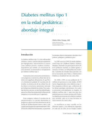 Diabetes mellitus tipo 1 en la edad pediÃ¡trica: abordaje integral