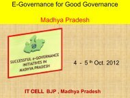 E-Governance for Good Governance Madhya Pradesh