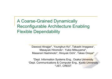 A Coarse-Grained Dynamically Reconfigurable Architecture ...