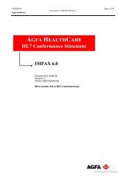 IMPAX 6.0 HL7 Conformance Statement - Agfa HealthCare