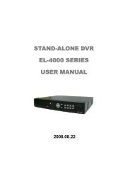 STAND-ALONE DVR EL-4000 SERIES USER MANUAL - Viva