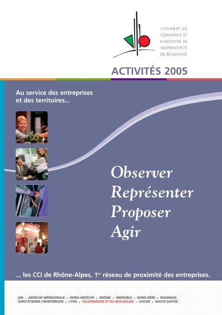 Observer ReprÃ©senter Proposer Agir - Chambre de Commerce et d ...