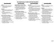 3RD GRADE SOCIAL STUDIES SCOPE AND SEQUENCE