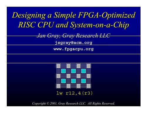 slides - FPGA CPU