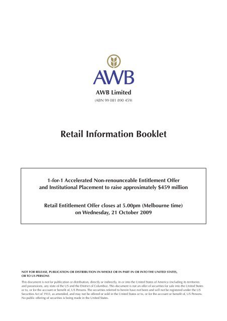 Retail Entitlement Offer - Documents Mailed to ... - AWB Limited
