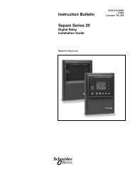 Sepam Series 20 Instruction Bulletin - Power Logic
