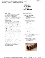UPC #070 25' Insulated UL 181 Class 1 Air Duct - Allstate Insulation