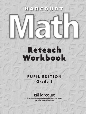 Reteach Workbook, Grade 5 (PE) - East Penn School District