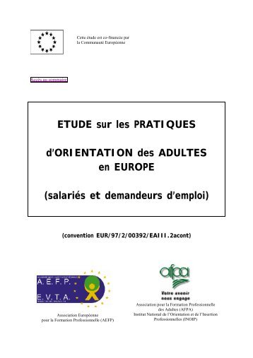 orientation des adultes en Europe - EVTA