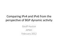 Comparing IPv4 and IPv6 from the perspective of BGP ... - Caida