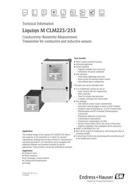 Liquisys M CLM223/253 - Welcome to Sechang Instruments!