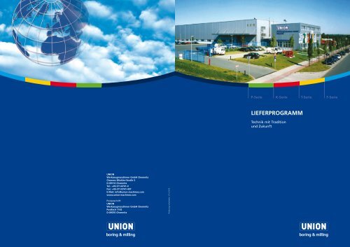 LIEFERPROGRAMM - UNION Werkzeugmaschinen GmbH Chemnitz