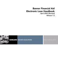 Banner Financial Aid / Electronic Loan Handbook / 7.2