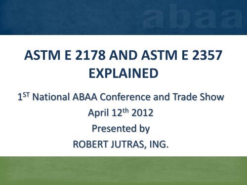 ASTM 2178 and 2357 Explained