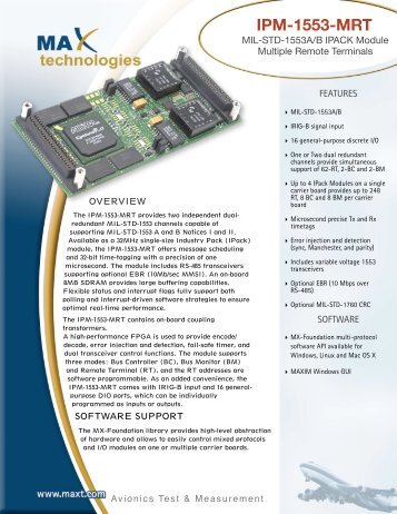 DS IPM-1553-MRT - Max Technologies