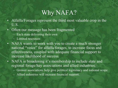 National Alfalfa and Forage Alliance - UC Agriculture and Natural ...