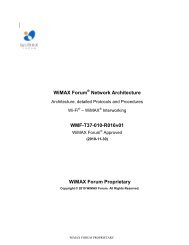 Network Architecture Wi-FIÂ®-WiMAXÂ® Interworking - WIMAX Forum