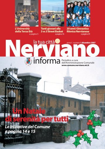 Anno I - Numero 1 Dicembre 2007 - Comune di Nerviano