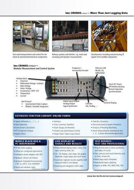 Cronos Compact - INSTRUMENTATION DEVICES