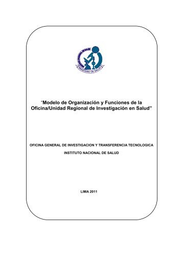 Modelo de OrganizaciÃ³n y Funciones de la Oficina/Unidad Regional ...