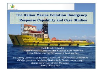 Italian Ministry for the Environment, Land and Sea The Protection of ...