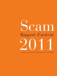 rapport 2011 prÃ©sentÃ© Ã  l'AGO du 20 juin 2012 - Scam
