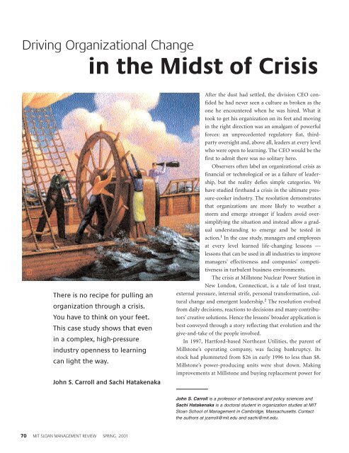 Driving Organizational Change in the Midst of Crisis