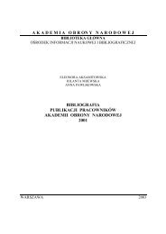 Bibliografia 2001.pdf - Biblioteka GÅÃ³wna Akademii Obrony Narodowej