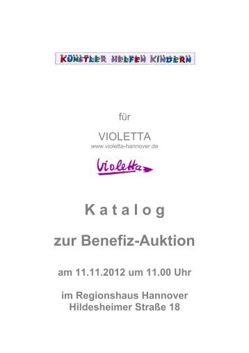 Benefiz-Kunstauktion 2012 - Violetta