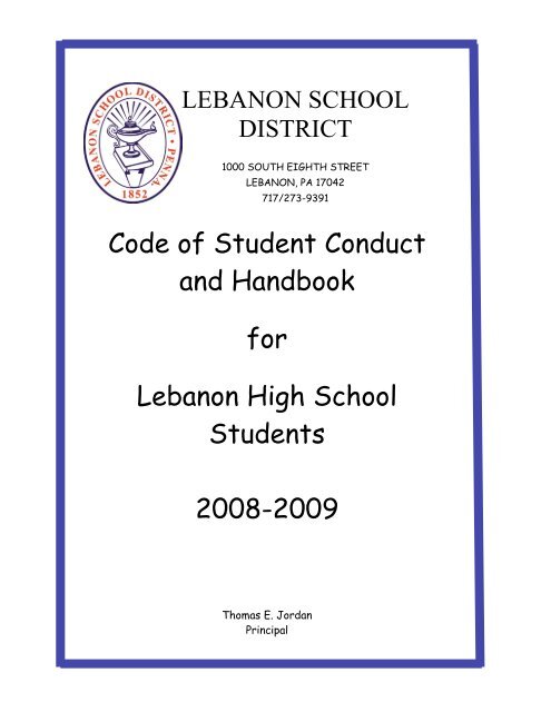 Code of Student Conduct and Handbook for Lebanon High School ...