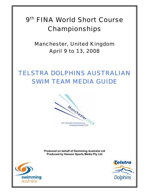2008 World Short Course Championships - Hanson Sport Media