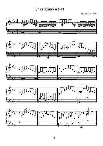 Oscar Peterson â 13 Jazz Exercises and Pieces - Daily Piano Sheets