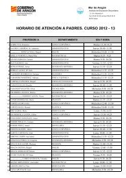 Horario atención a padres 12-13 - IES Mar de Aragón